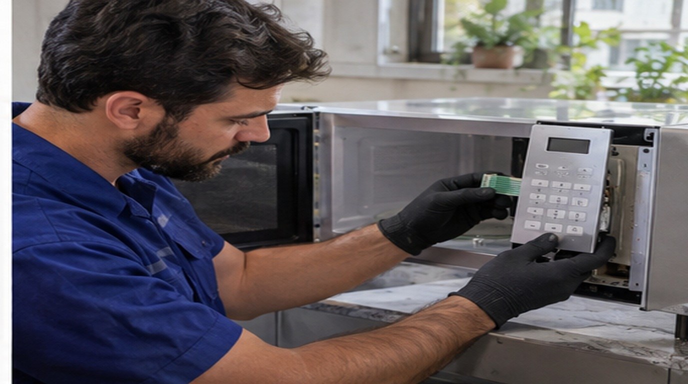Conserto de micro-ondas em Anápolis‑GO: troca da membrana e do painel
